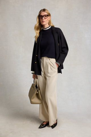 DEAUVILLE CREW NECK KNIT - INK NAVY