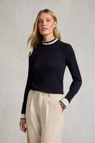 DEAUVILLE CREW NECK KNIT - INK NAVY