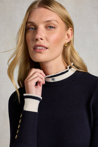 DEAUVILLE CREW NECK KNIT - INK NAVY