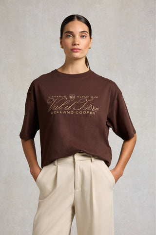 OVERSIZED DESTINATION TEE - WALNUT
