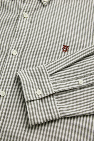 MEN'S CLASSIC OXFORD SHIRT OLIVE STRIPE