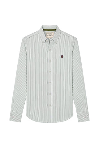 MEN'S CLASSIC OXFORD SHIRT OLIVE STRIPE