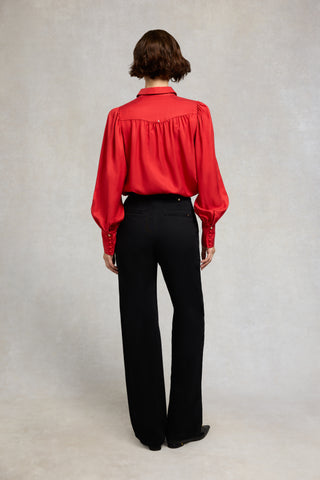 Ada Blouse Deep Red