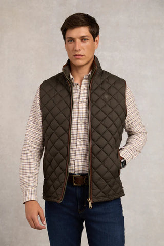 MEN'S COUNTRY QUILTED GILET KHAKI