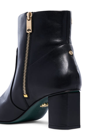 Regency Mid Heel Ankle Boot Black