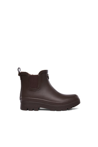 SHERPA LINED CHUNKY CHELSEA WELLINGTON - CHOCOLATE