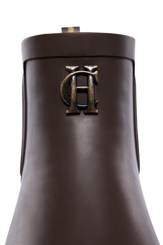 SHERPA LINED CHUNKY CHELSEA WELLINGTON - CHOCOLATE