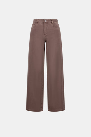 Goldie | Classic Wide-Leg Stretch Jeans Mink