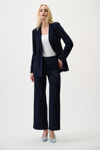 Goldie | Classic Wide-Leg Stretch Jeans Dark Denim Blue
