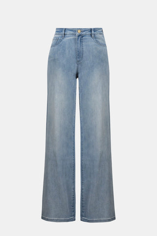 Goldie | Classic Wide-Leg Stretch Jeans Light Denim Blue