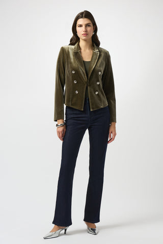 Velvet Knit Fitted Blazer