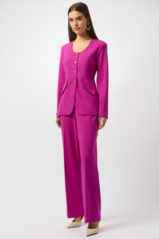Scuba Crepe Wide Leg Pull-On Pants