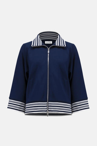 Scuba Jersey Jacket With Funnel Collar