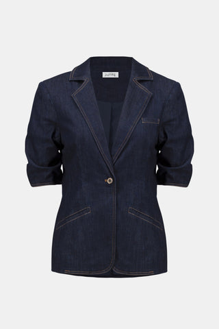 Denim Fitted Blazer