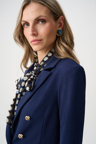 Scuba Crepe Fitted Blazer