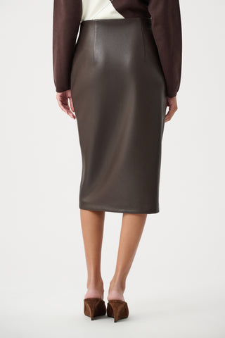 Bonded Leatherette Pencil Skirt