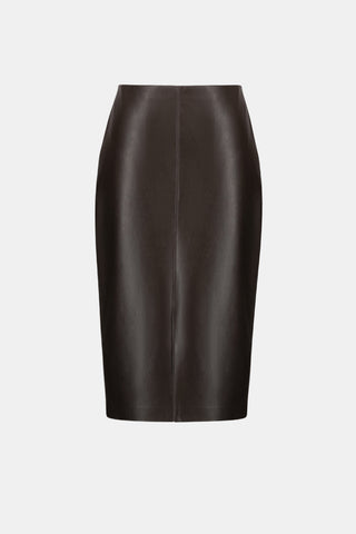 Bonded Leatherette Pencil Skirt