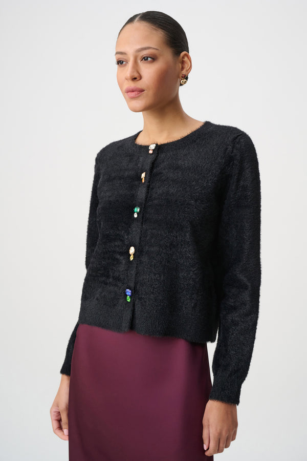 Bejewelled Crewneck Cardigan