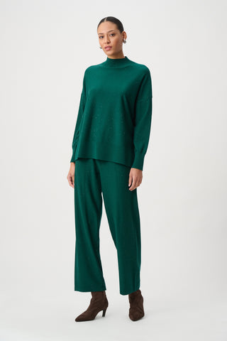 Sequin Mock-Neck Sweater