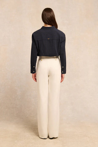ATHENA SHIRT NAVY PINSTRIPE