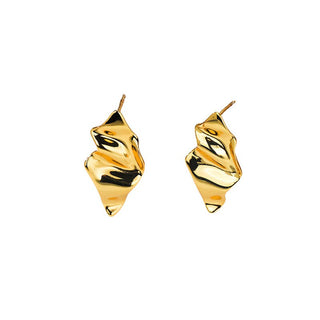 Molten Drop Stud in Gold