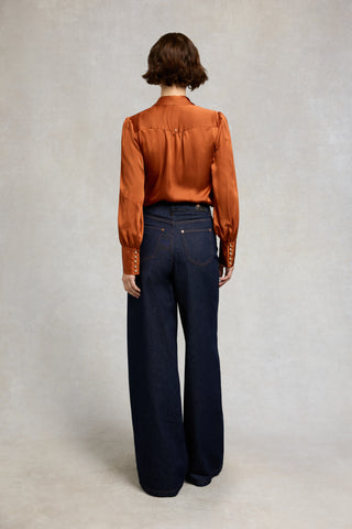 Annie V-Neck Shirt Copper