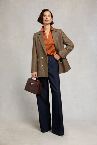 Annie V-Neck Shirt Copper