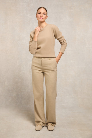 Monogram Crew Neck Sweat Oatmeal
