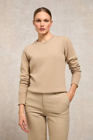 Monogram Crew Neck Sweat Oatmeal