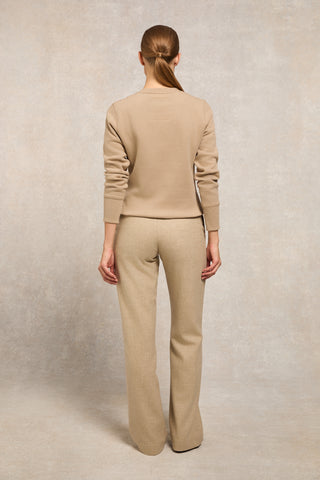 Monogram Crew Neck Sweat Oatmeal