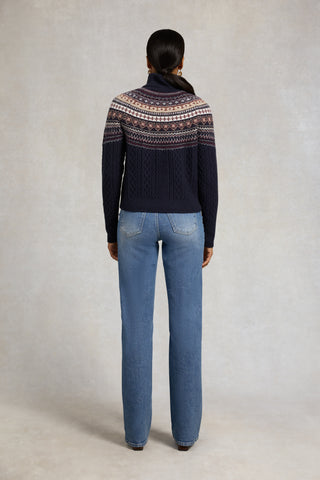 Rebecca Roll Neck Knit Ink Navy