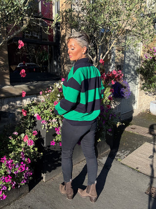 Striped Knitted Rugger