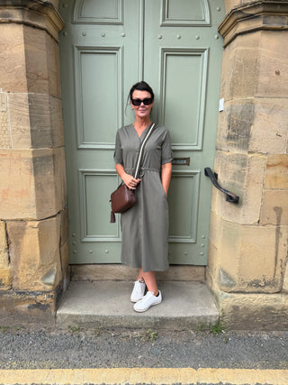 Hanlon Dress in Kelp