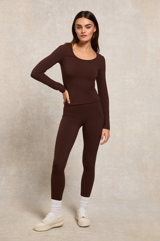 Supersoft Long Sleeve Top Dark Chocolate