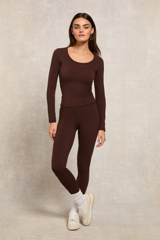 Supersoft Long Sleeve Top Dark Chocolate