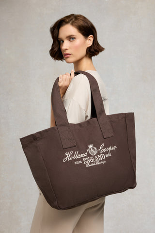Essential Tote Bag Chocolate Ecru