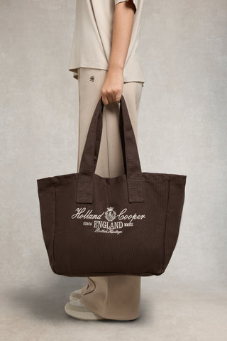 Essential Tote Bag Chocolate Ecru