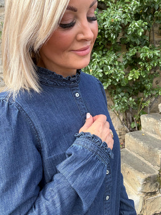 Abbey - Denim Frill