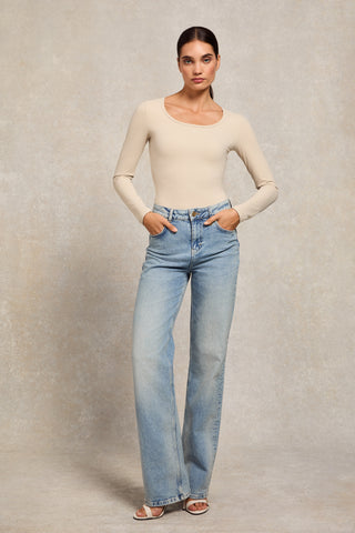Supersoft Long Sleeve Top Beige