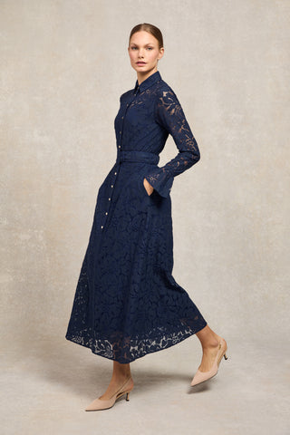 Annabel Lace Dress Ink Navy