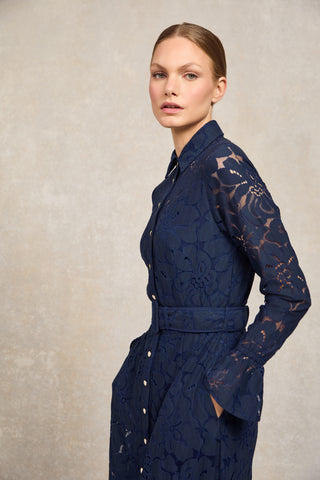 Annabel Lace Dress Ink Navy