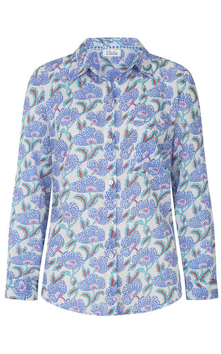 Sintra Cotton Shirt Printed Pattern Blue