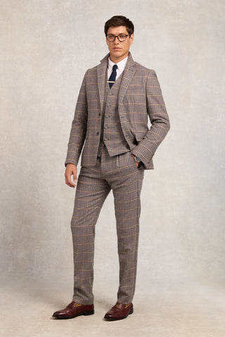 The Single Breasted Blazer Prince Of Wales Navy