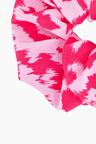 Dakota Large Hair Scrunchie - Hot Pink, Animal