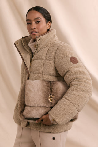 Crawford Padded Jacket Natural Borg