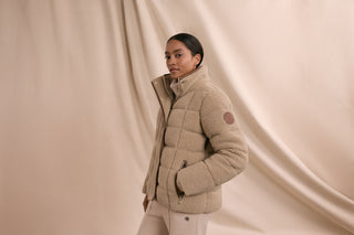 Crawford Padded Jacket Natural Borg