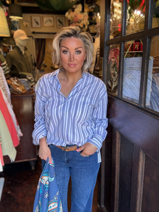 SHIRT NAVY STRIPE