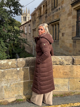 AROSA LUXE LONGLINE COAT - WALNUT