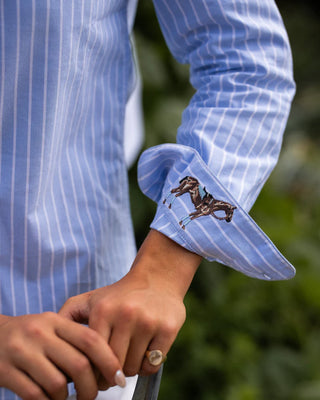 Ladies Thick Stripe Oxford Shirt