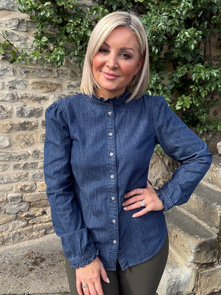Abbey - Denim Frill